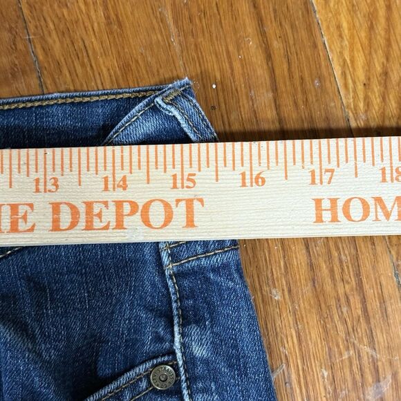 Levi's Women's 505 Straight Leg Dark Blue Denim Jeans Size 8 Short - Picture 8 of 10